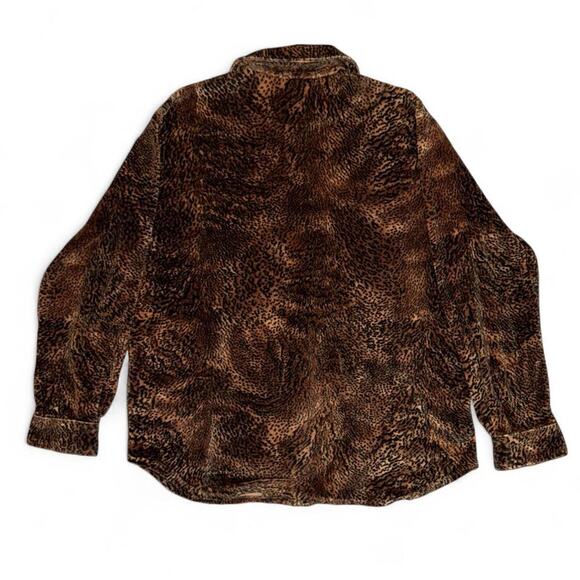 90s y2k grunge punk Super soft leopard print vintage jacket - Picture 3 of 5